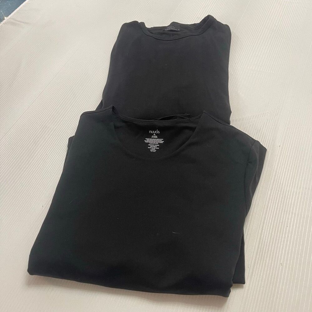 Lot Of 2 Nuuds Women’s Black Long Sleeve Shirt Size XL